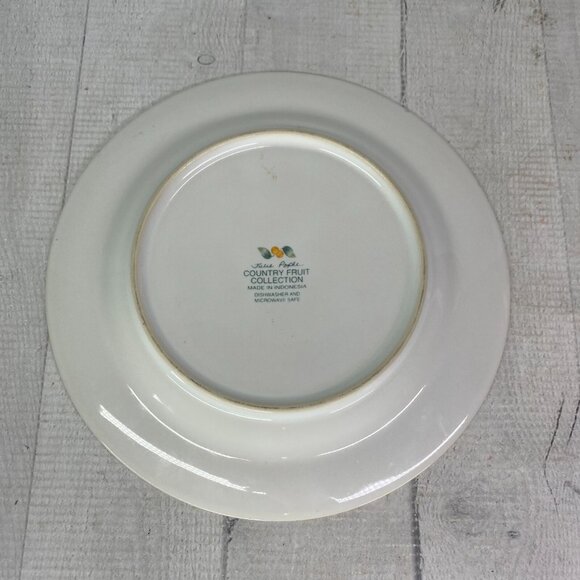 Vintage Julie Pople Avon COUNTRY FRUIT COLLECTION Porcelain Salad Plate Set 4 - Picture 5 of 16